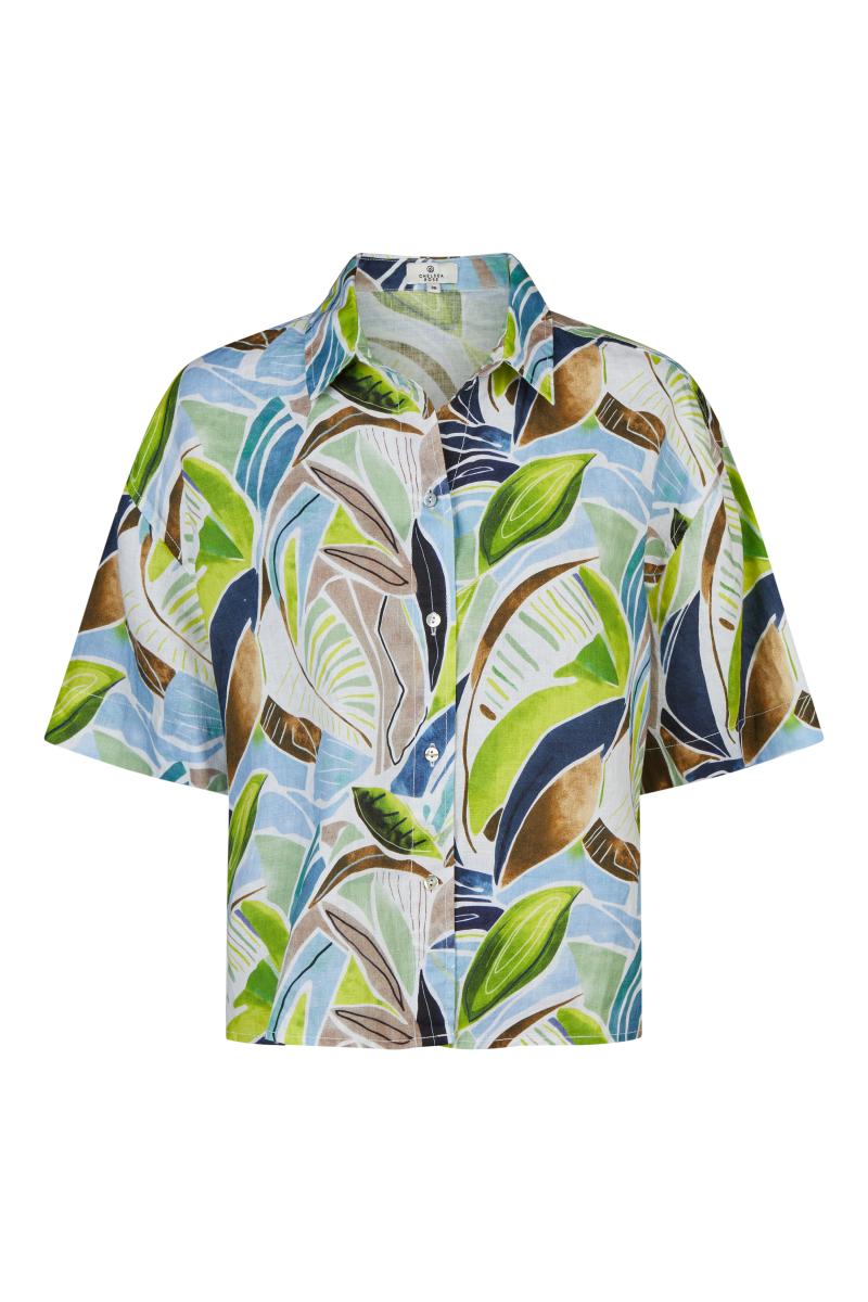 Leinenbluse Kurzarm