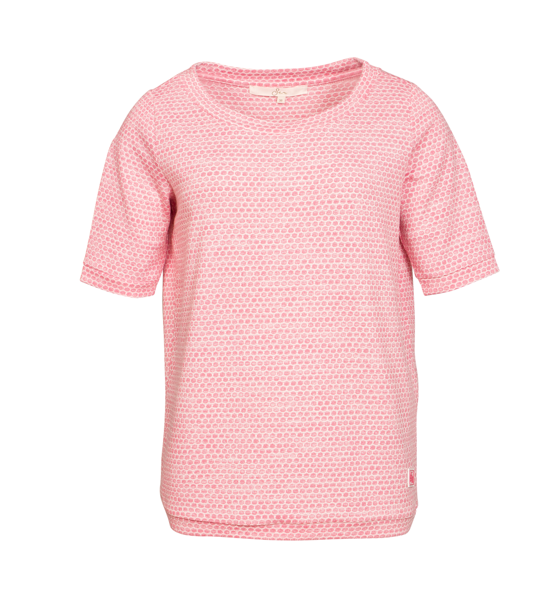 Curvy T-Shirt mit Wabenmuster