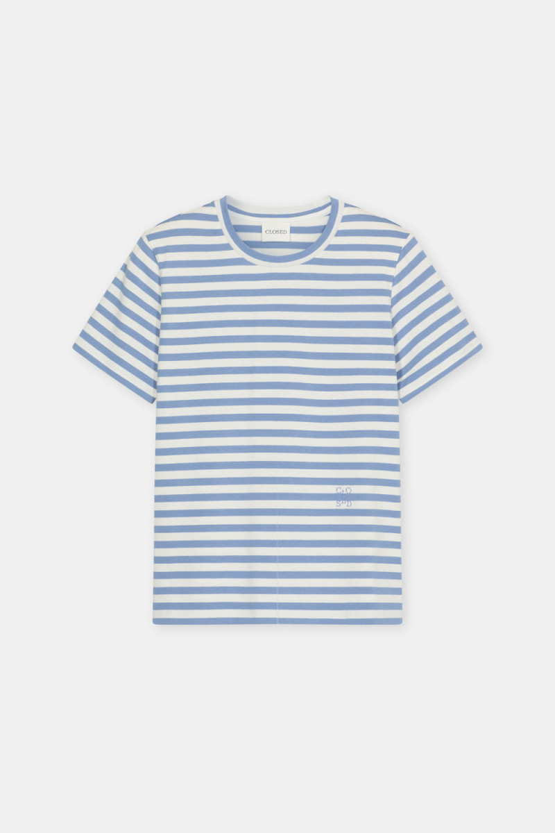 Damen Basic T-Shirt mit Streifen