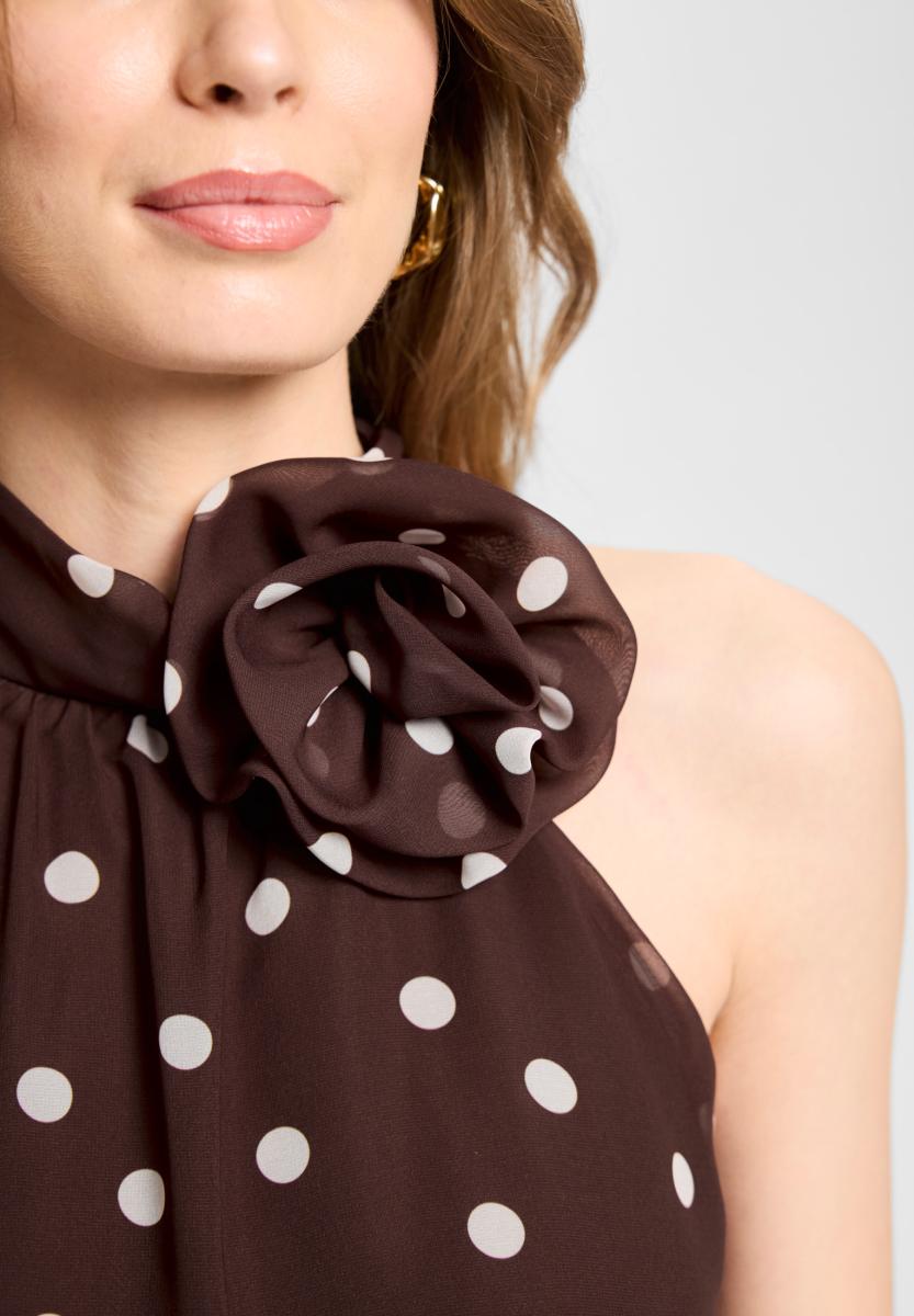 Abendkleid aus Chiffon mit Polka Dots