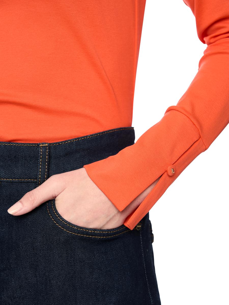 Damen Langarmshirt mit Stehkragen