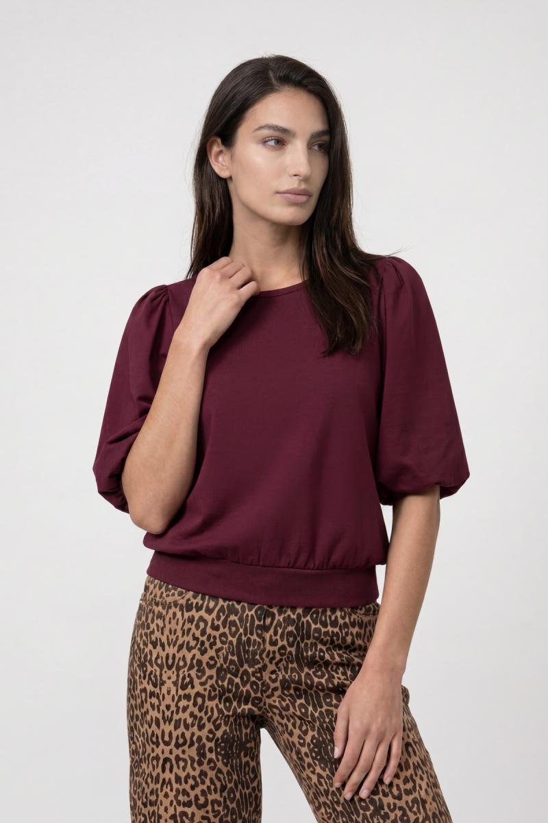 Damen Sweatshirt mit Puffärmeln