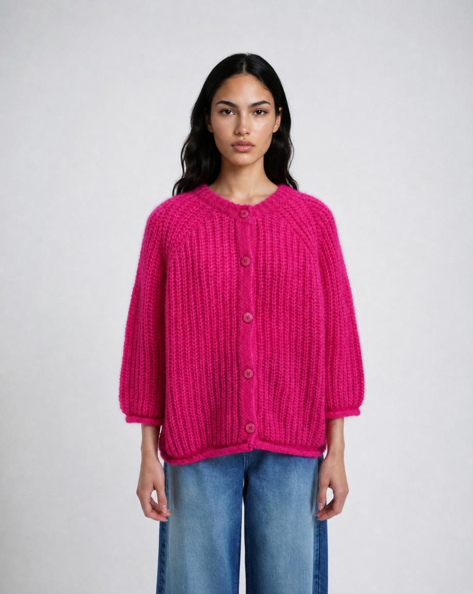 Damen Cardigan Hairy