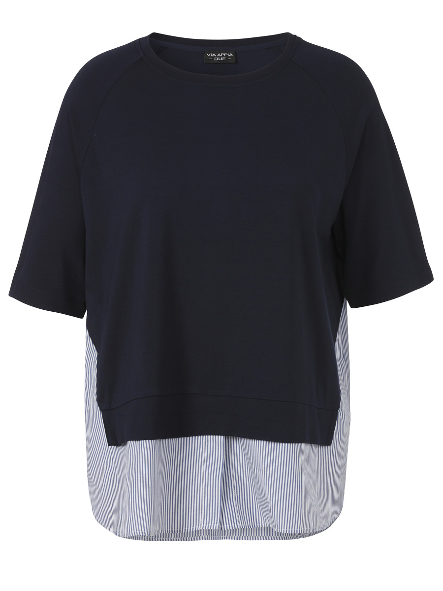 Curvy Kurzarm-Sweatshirt