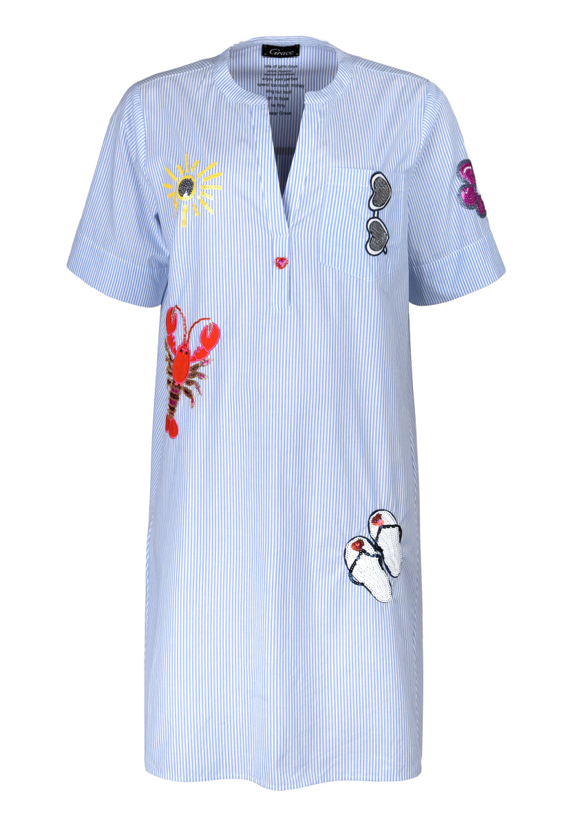 Gestreiftes Baumwollkleid