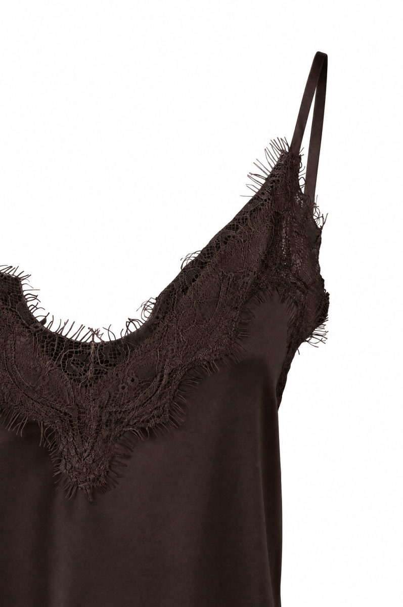 Damen Spitzentop aus Seide