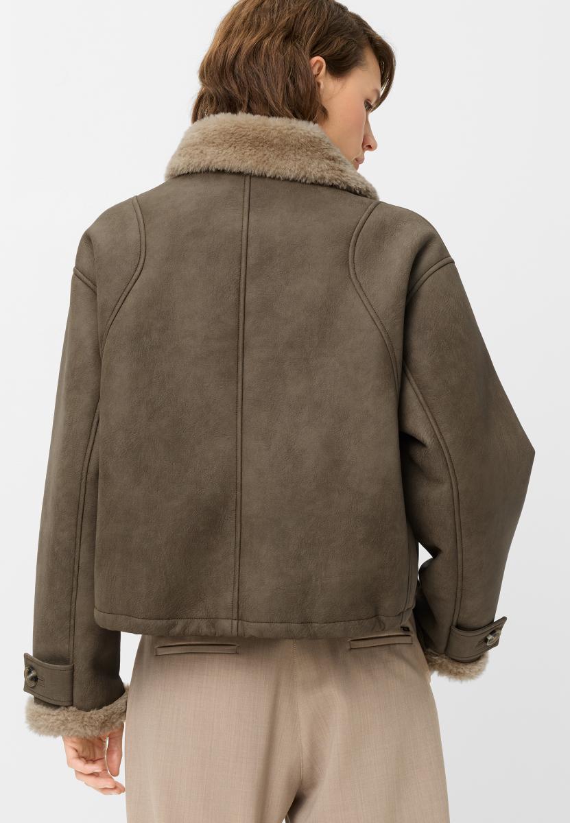 Damen Webpelzjacke