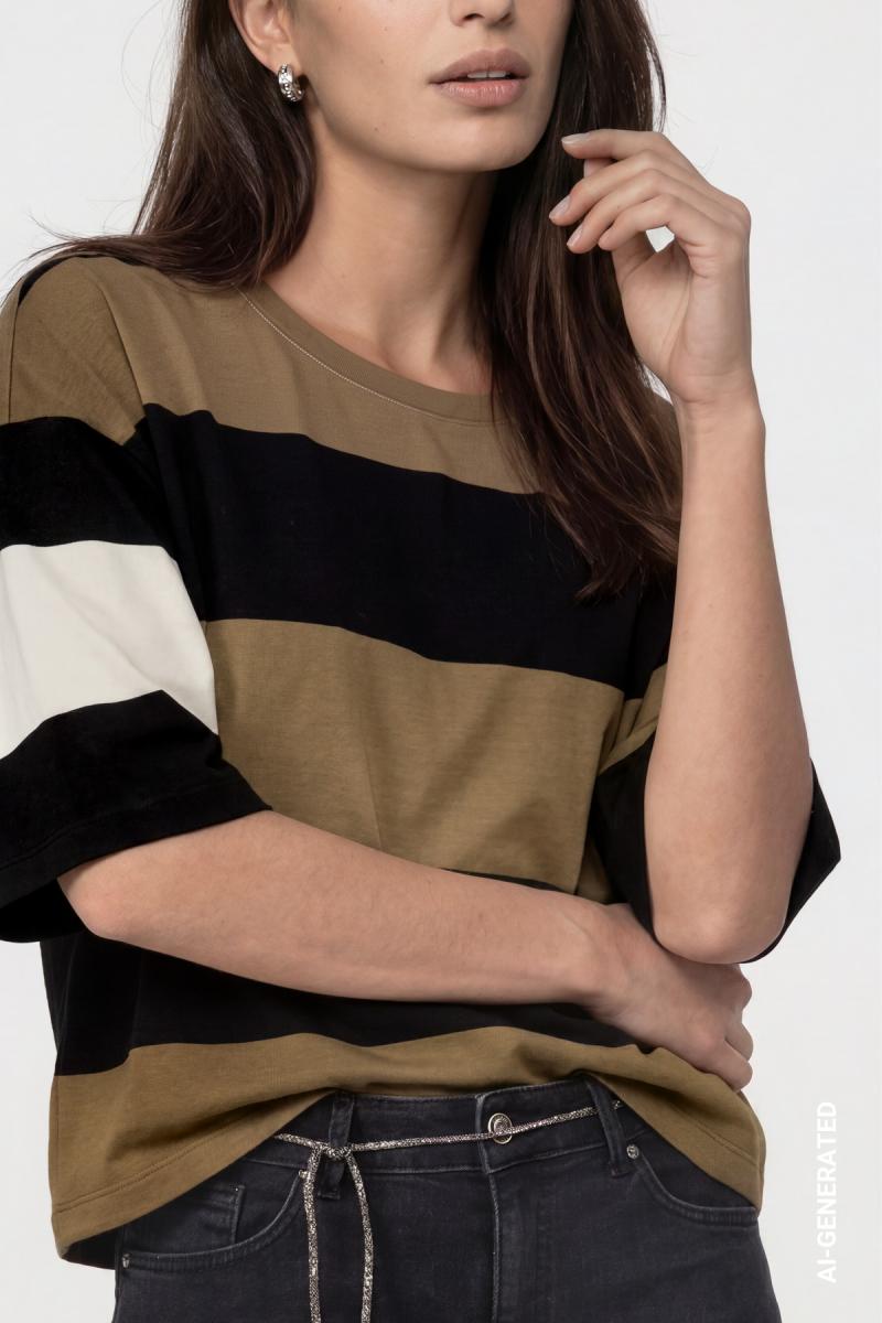 Damen Sweatshirt Kurzarm