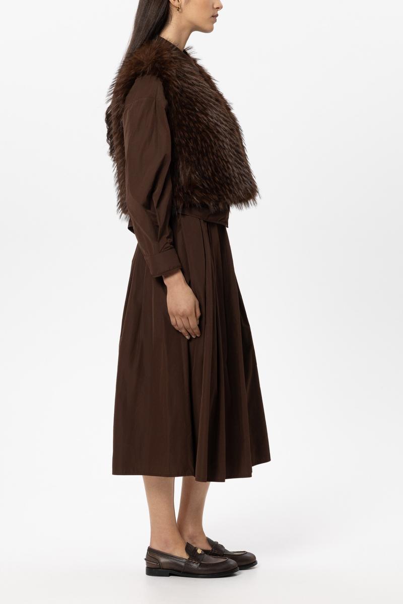 Damen Boho-Weste in Fell-Optik