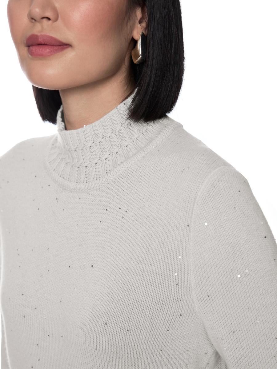 Damen Pailletten-Pullover