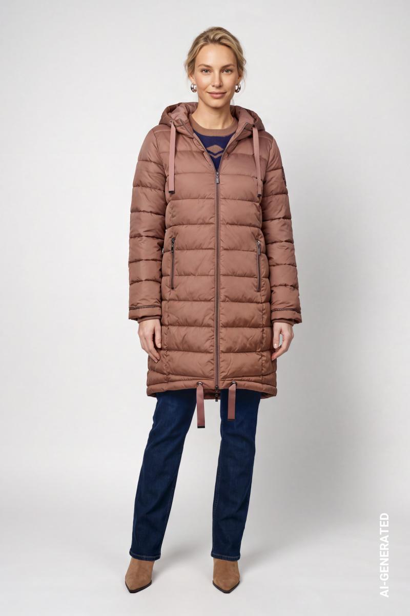 Damen Steppmantel mit Patch