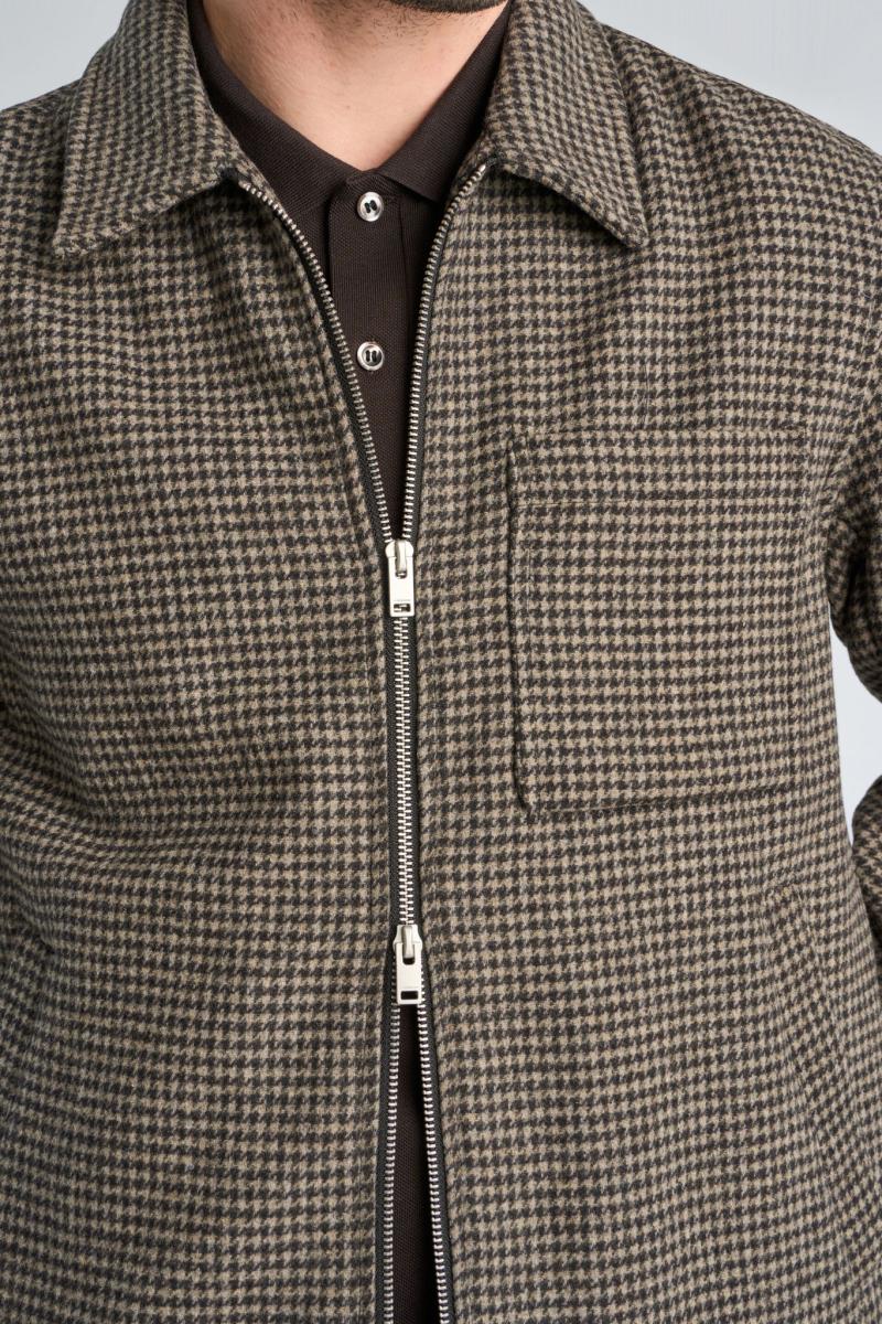 Herren Overshirt Hahnentritt