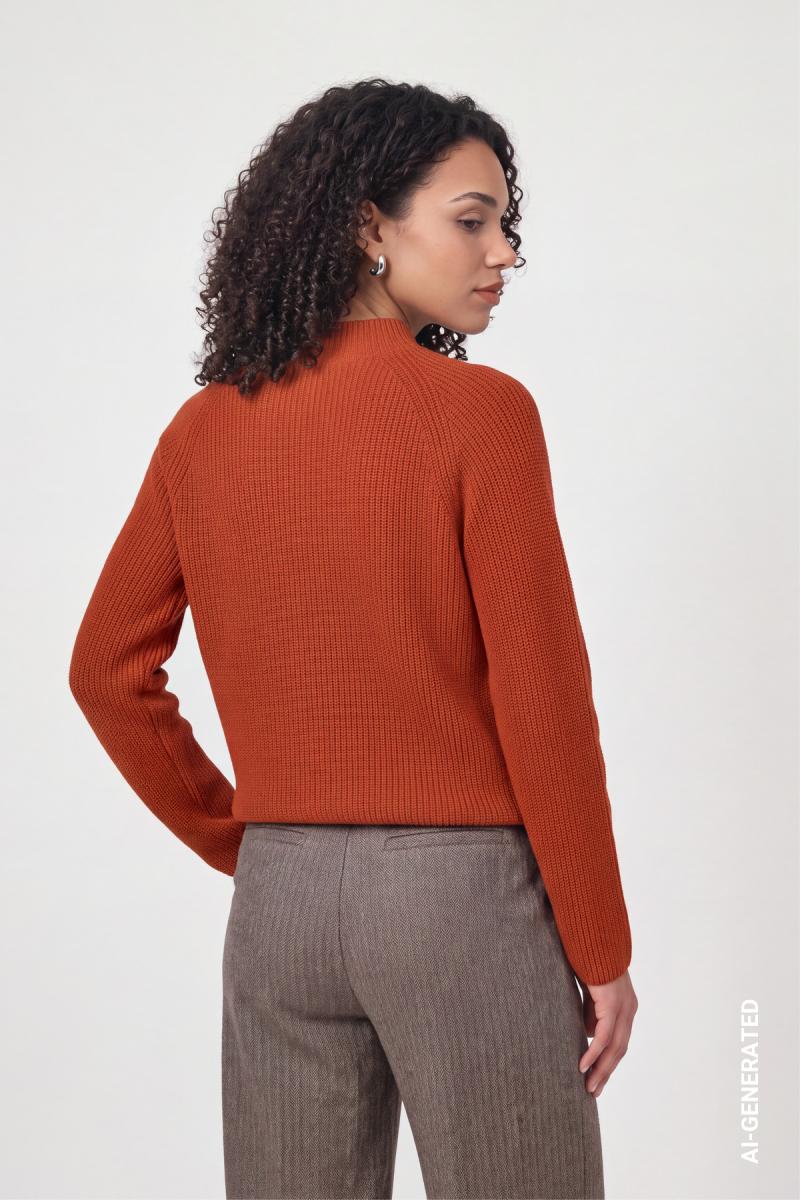 Damen Pullover mit Stehkragen
