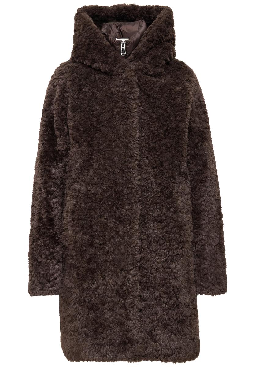 Damen Teddymantel