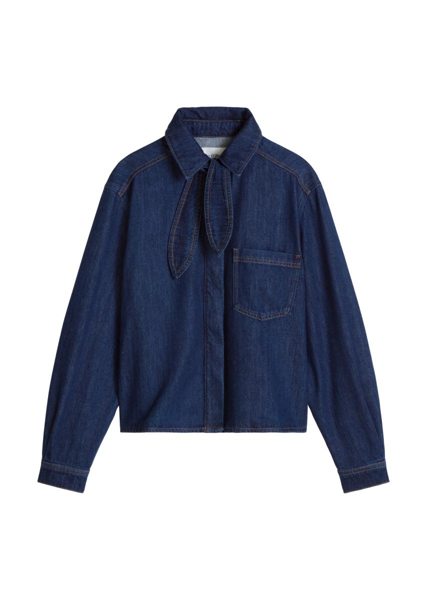 Jeansbluse cropped