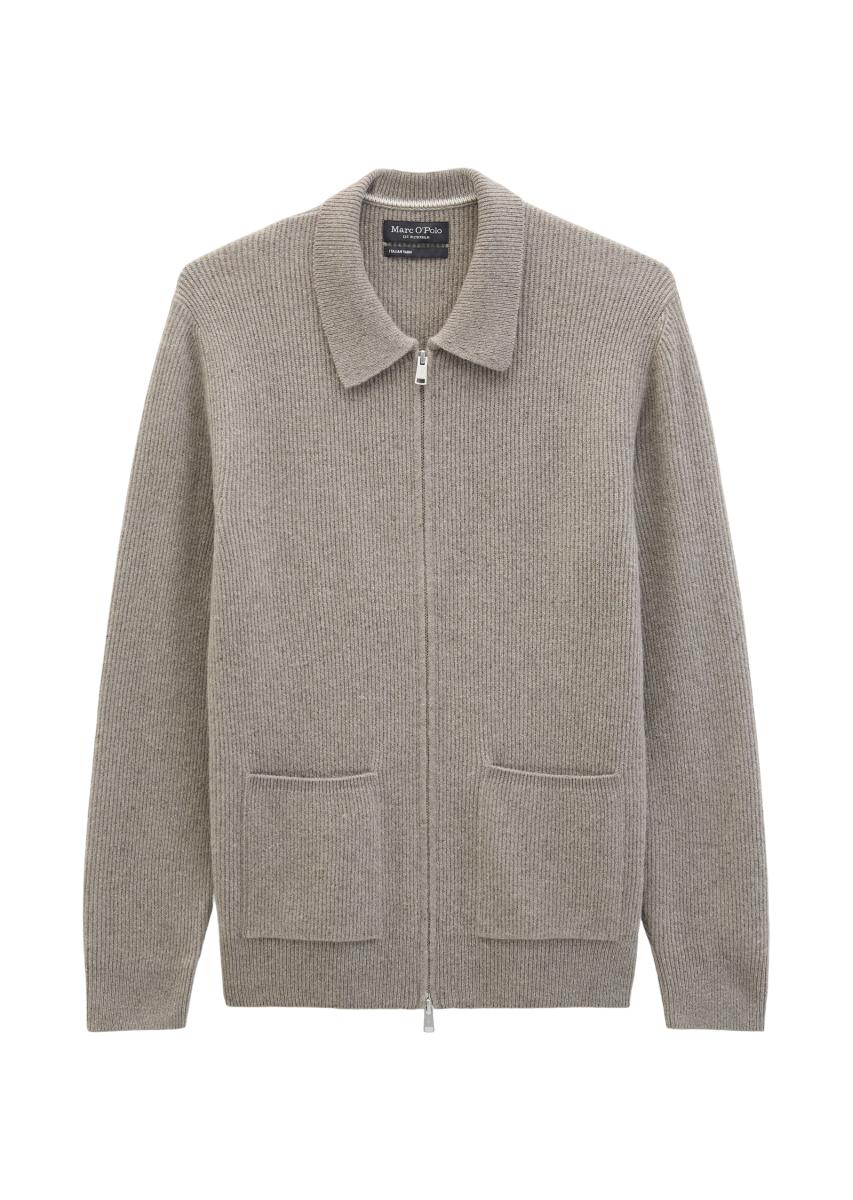 Herren Tweed-Strickjacke