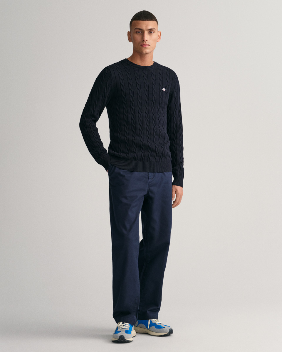 Herren Zopfstrick-Pullover