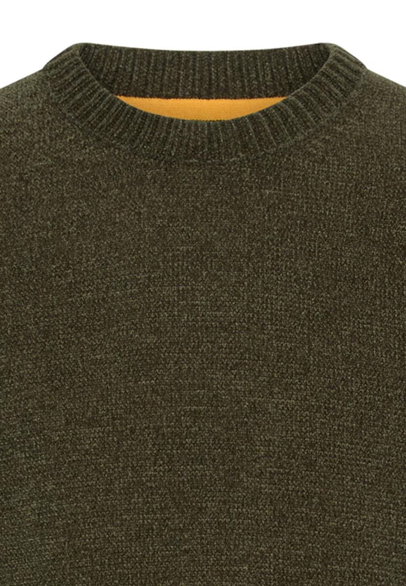 Herren Pullover mit Strick-Einsatz