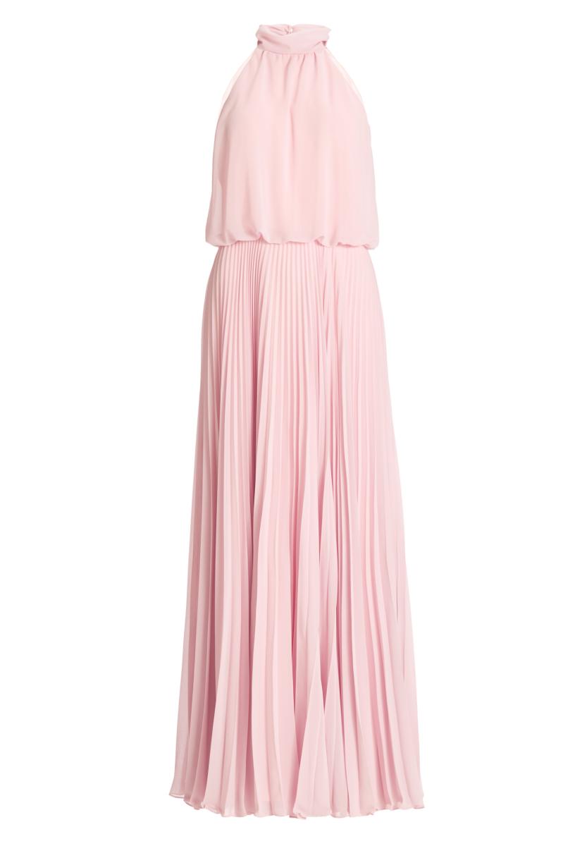 Abendkleid aus Chiffon mit Plisseerock