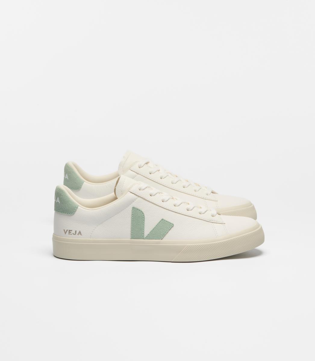 Damen Sneaker Campo Leather White Matcha