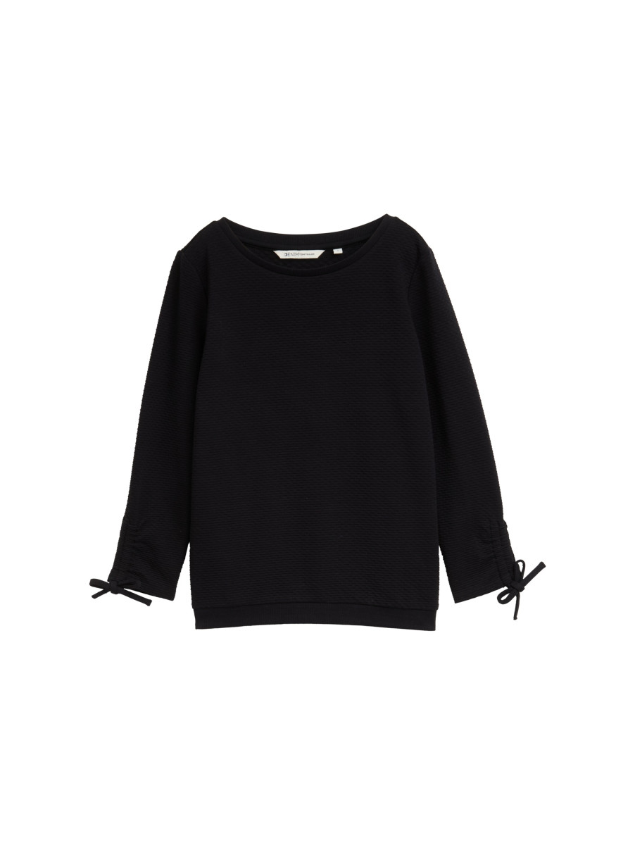 Damen Sweatshirt mit Raffärmeln