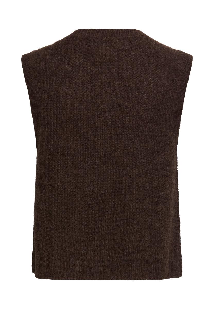 Damen Strickweste mit Knopfleiste