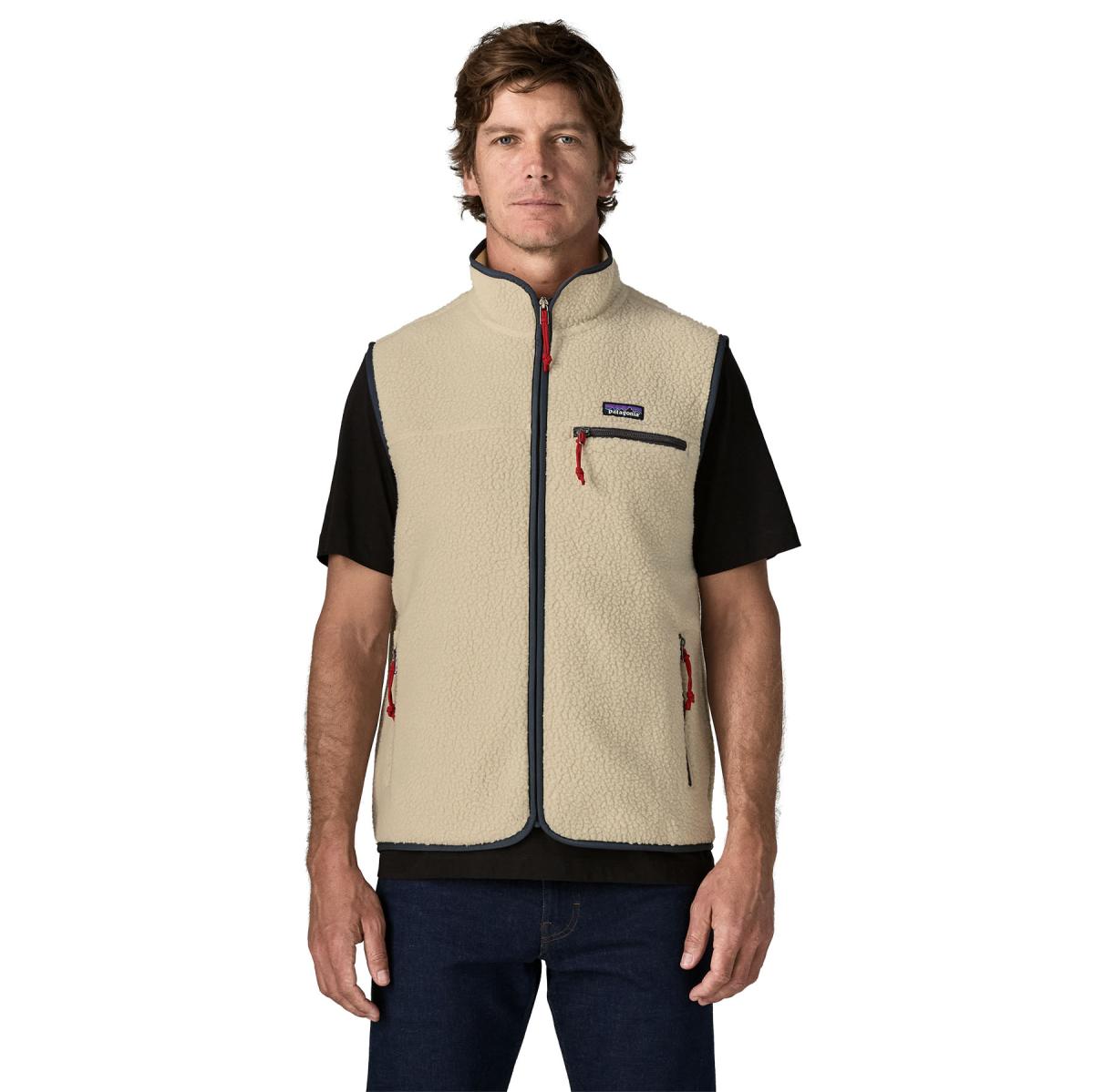 Herren Fleece-Weste Retro Pile