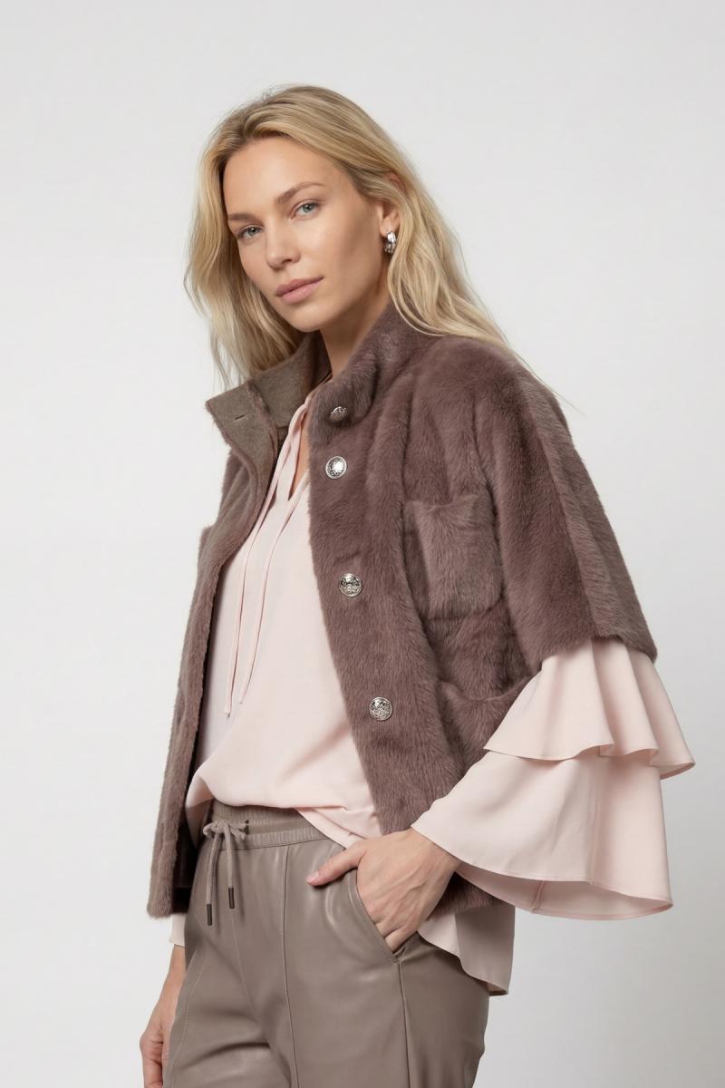 Damen Teddy-Jacke