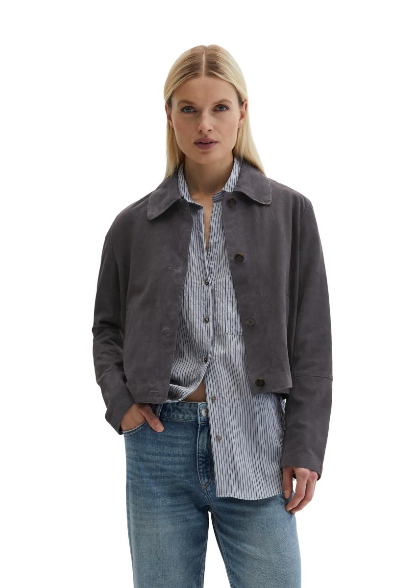 Damen Velourslederjacke
