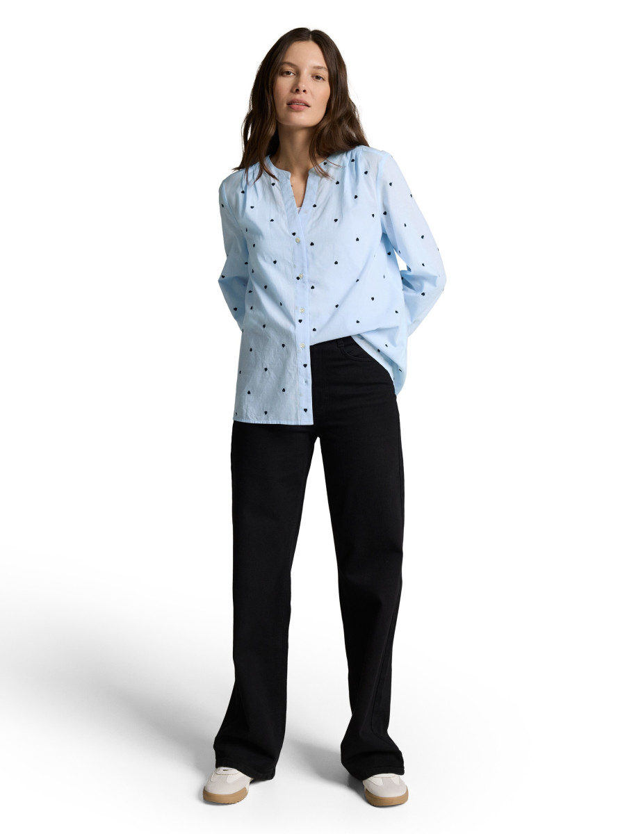 Chambray-Bluse