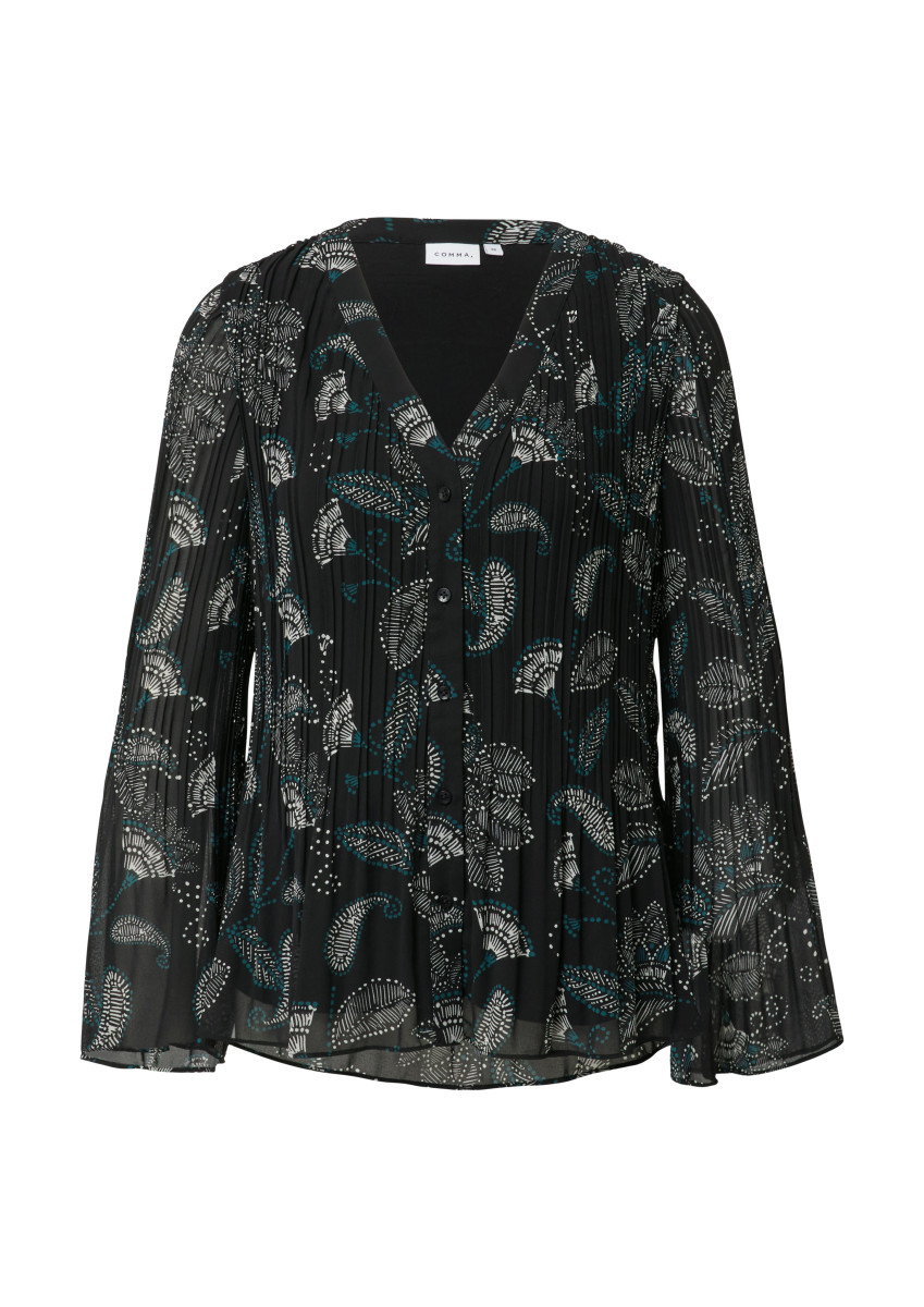 Plissierte Chiffonbluse