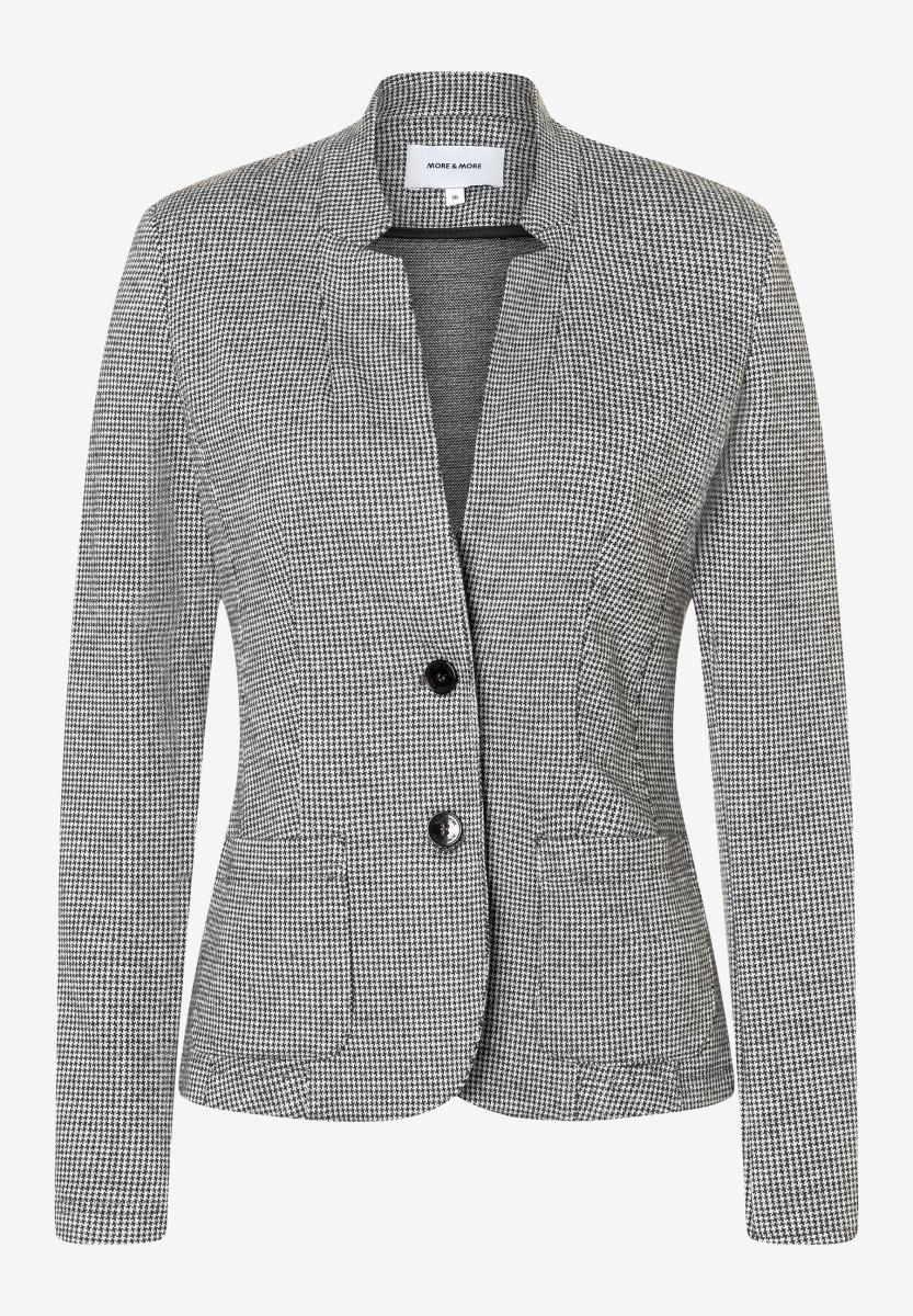 Jerseyblazer mit Pepita-Dessin