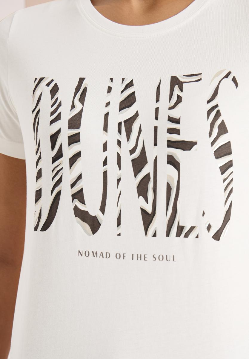Damen T-Shirt Mit Rundhals Und Frontprint