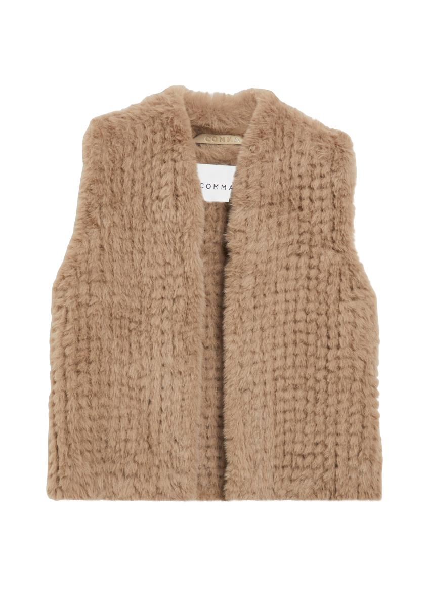 Damen Fake-Fur-Weste