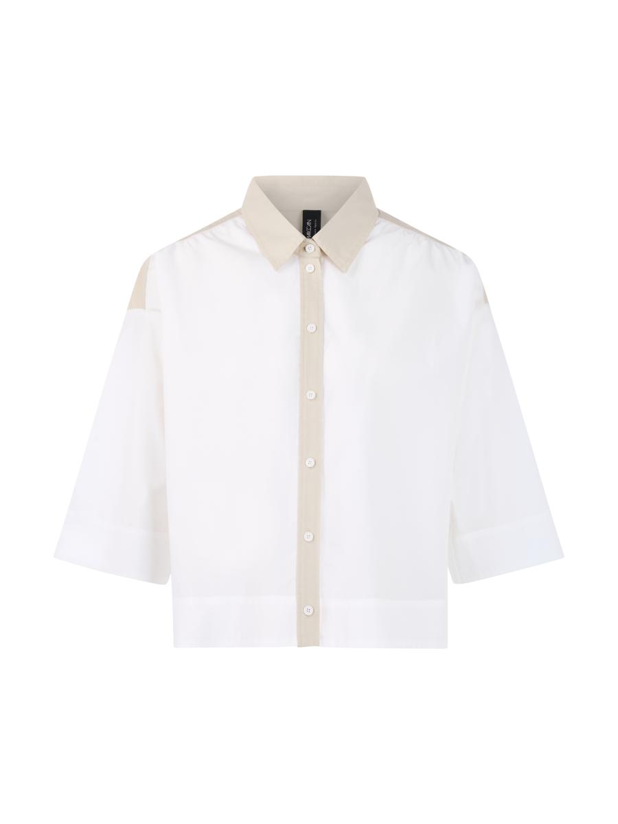 Kurzbluse mit Kontrast-Details