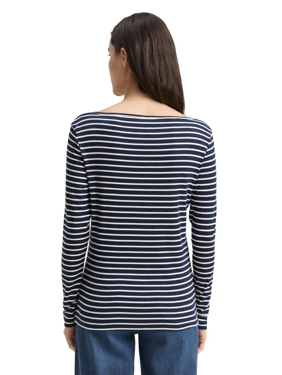 Damen Langarmshirt mit Streifenmuster