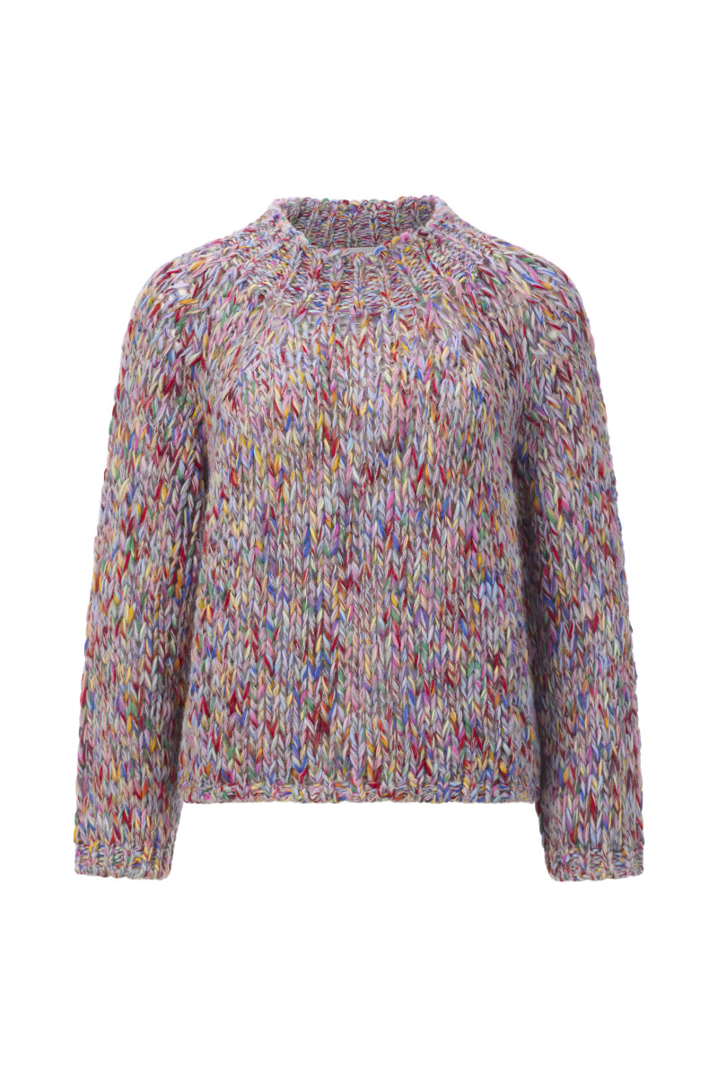 Damen Strickpullover Mock Neck