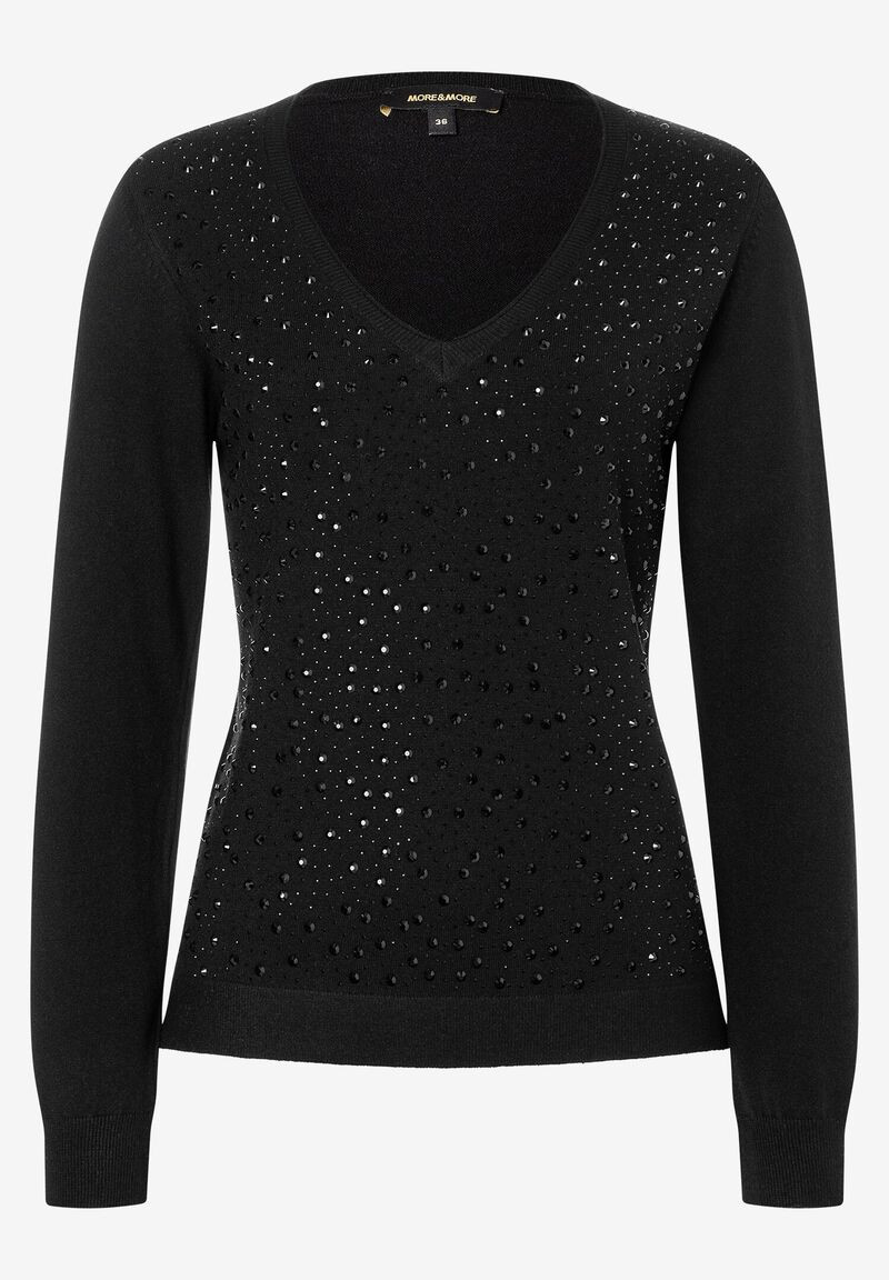 Damen Pullover mit Glanzsteinchen