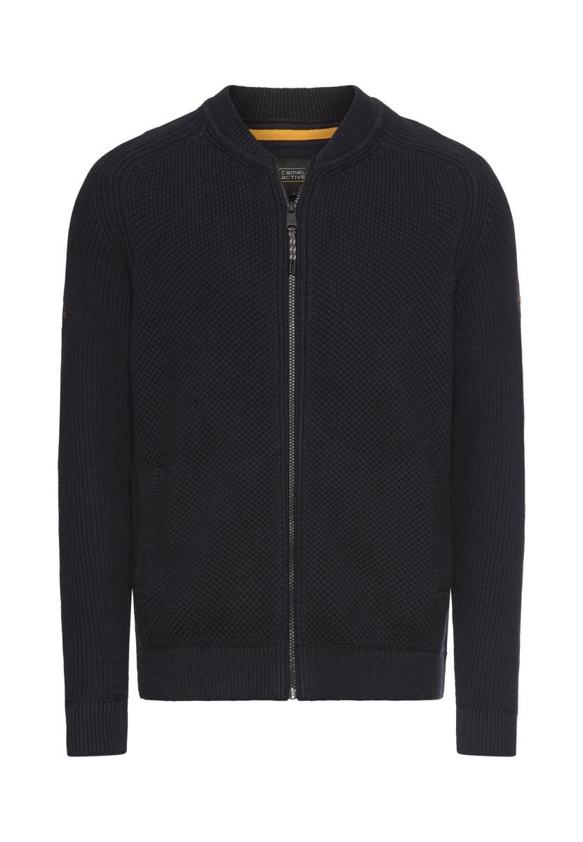Herren Strickjacke mit Bomberkragen