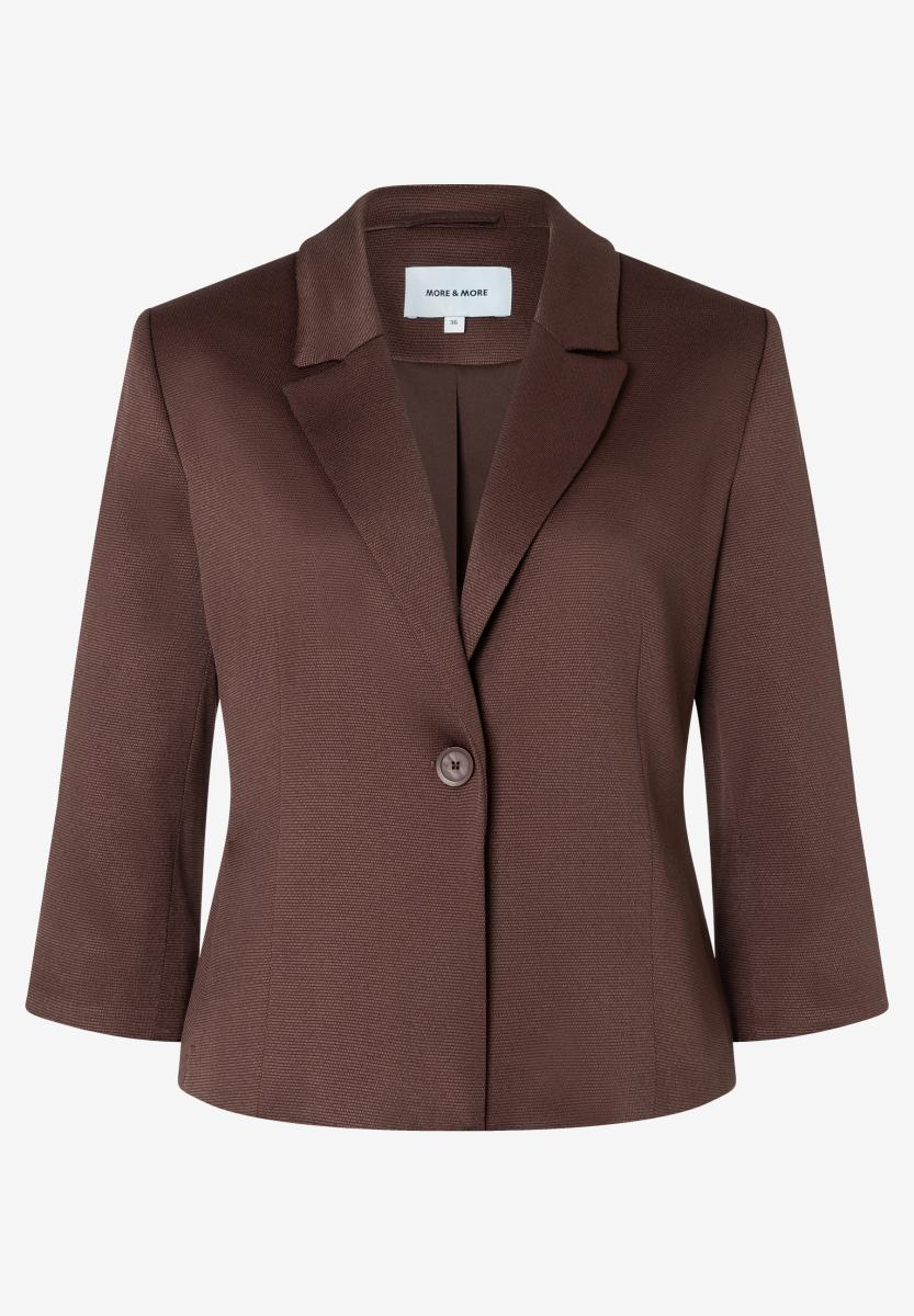 Blazer mit Rips-Struktur