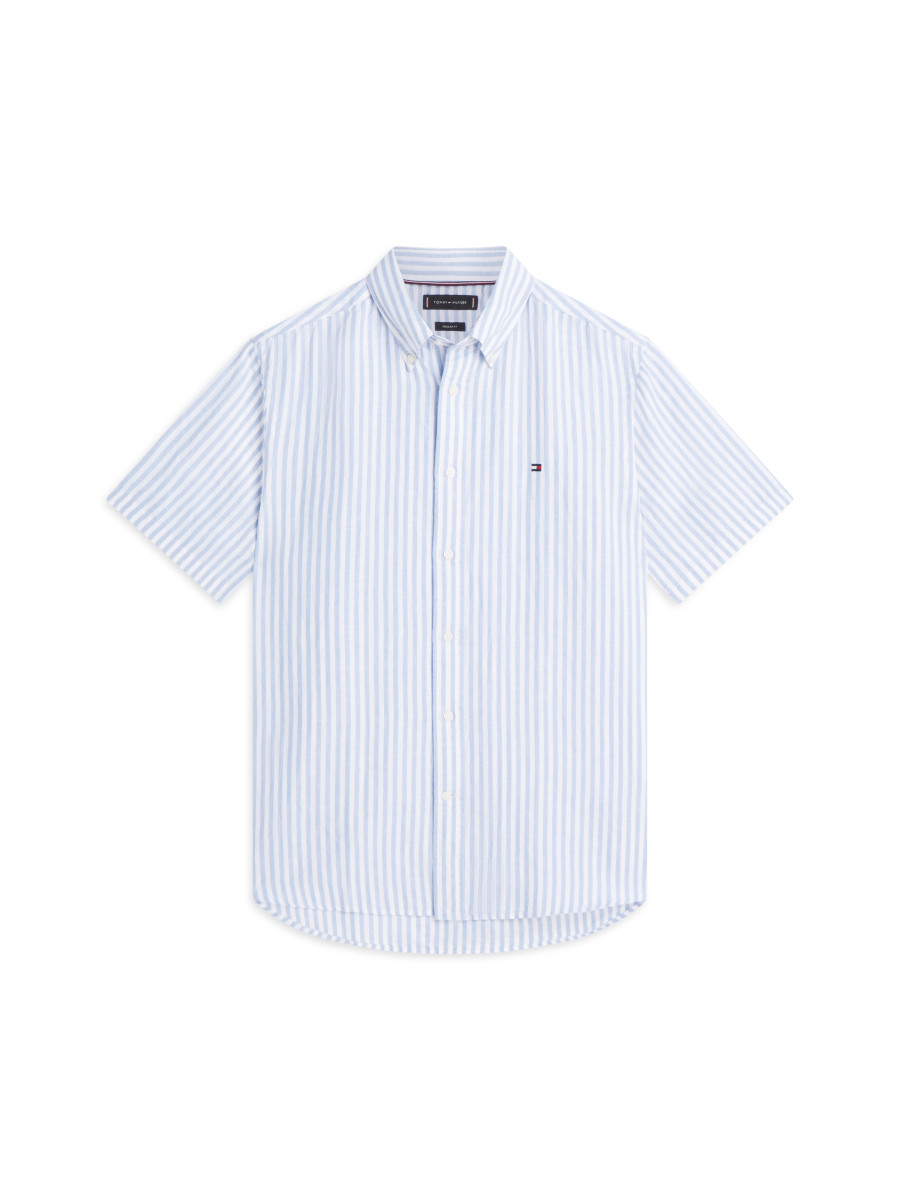 Kurzarmhemd aus Leinenmix