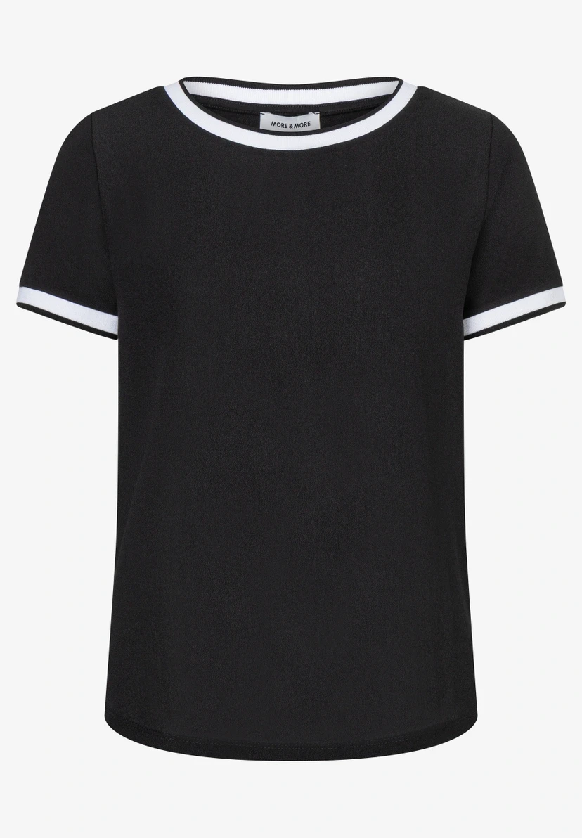 Blusenshirt mit Kontrastabschlüssen