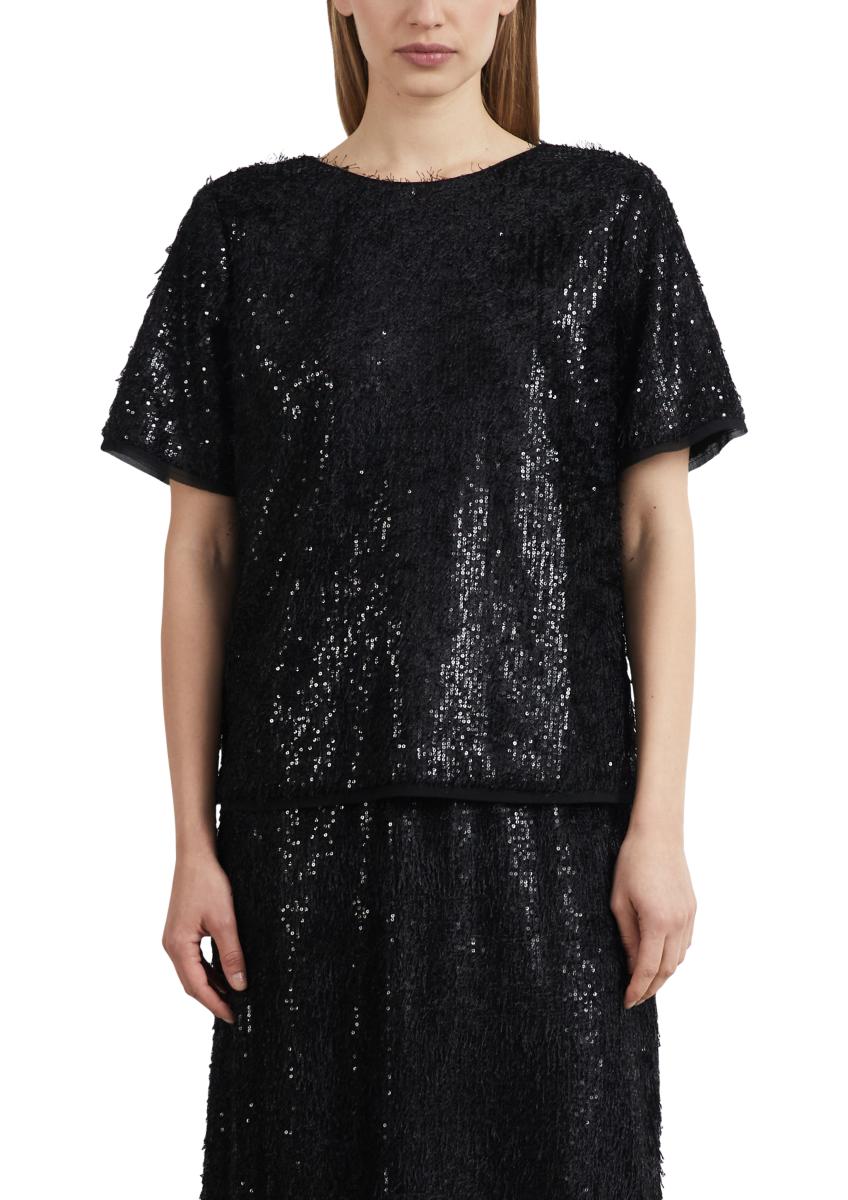 Pailletten-Bluse