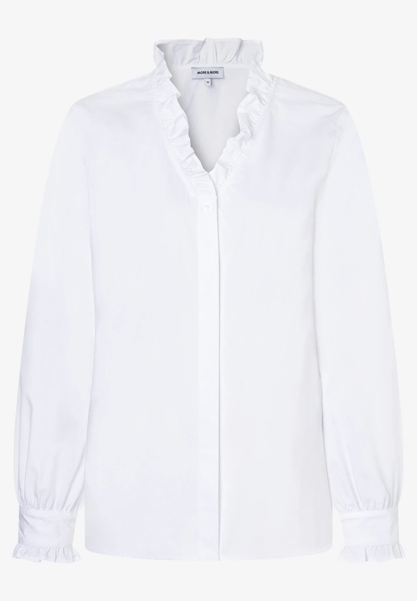 Bluse mit Rüschenkragen
