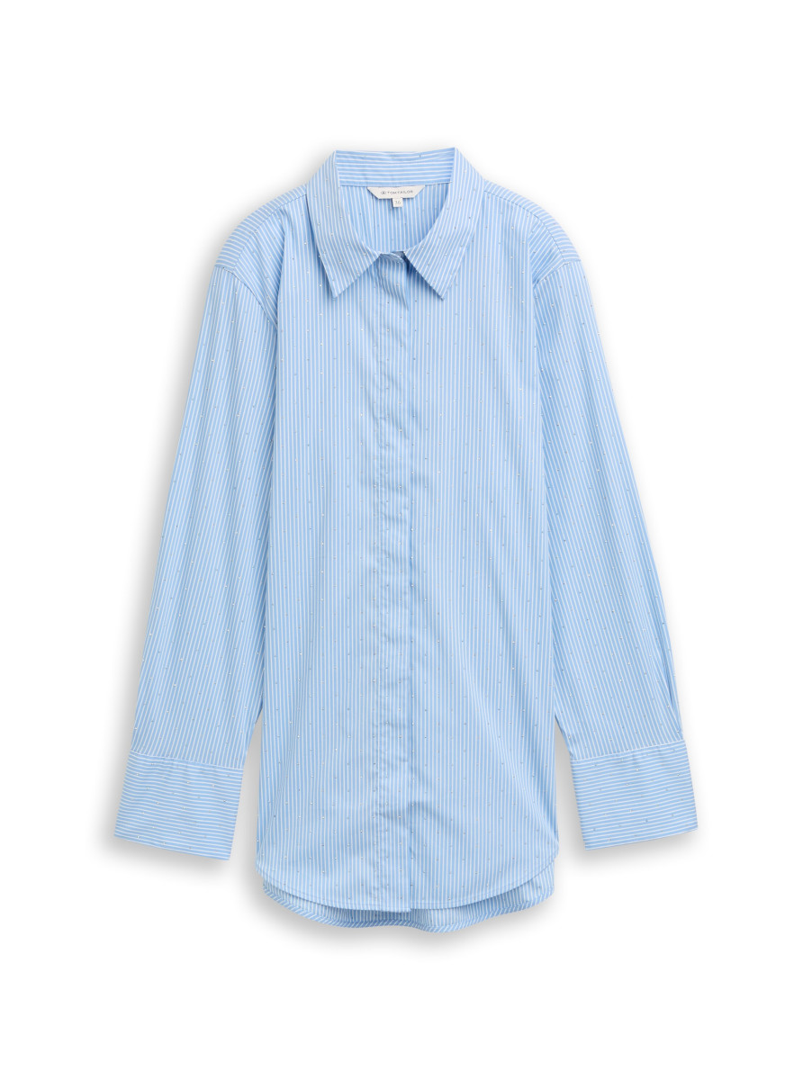 Loose Fit Bluse mit Strasssteinen