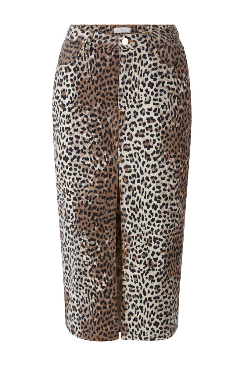 Jeansrock Leopard Print