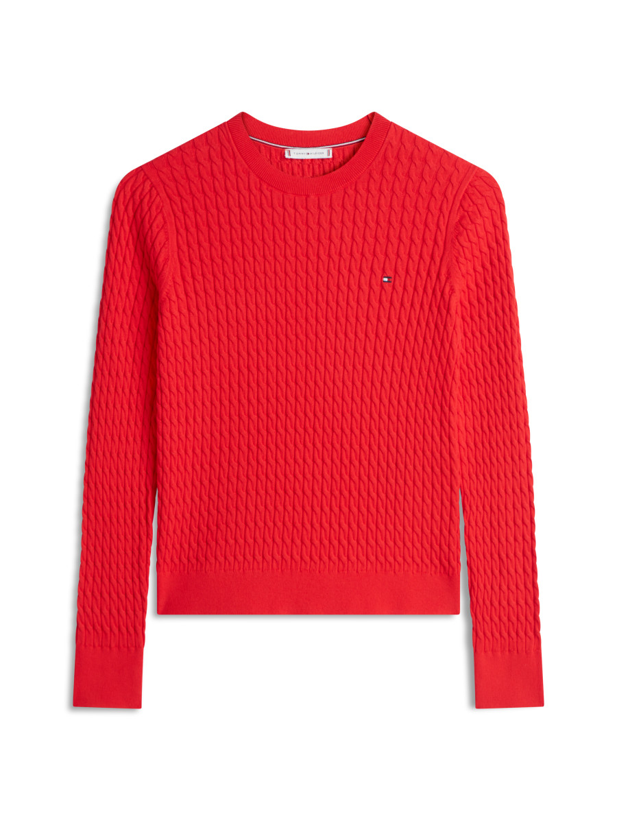 Damen Zopfstrickpullover