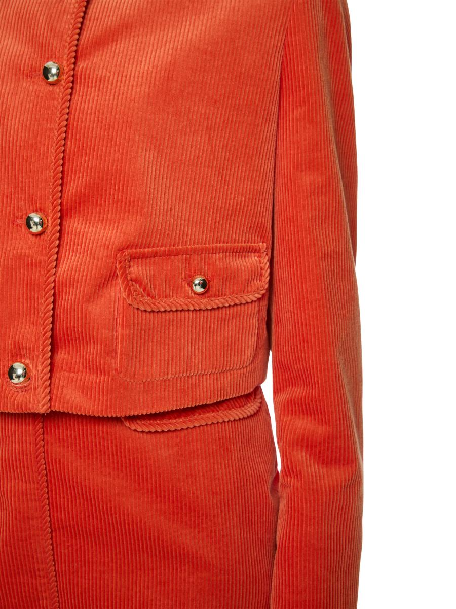 Damen Cordjacke mit Schmuckknöpfen