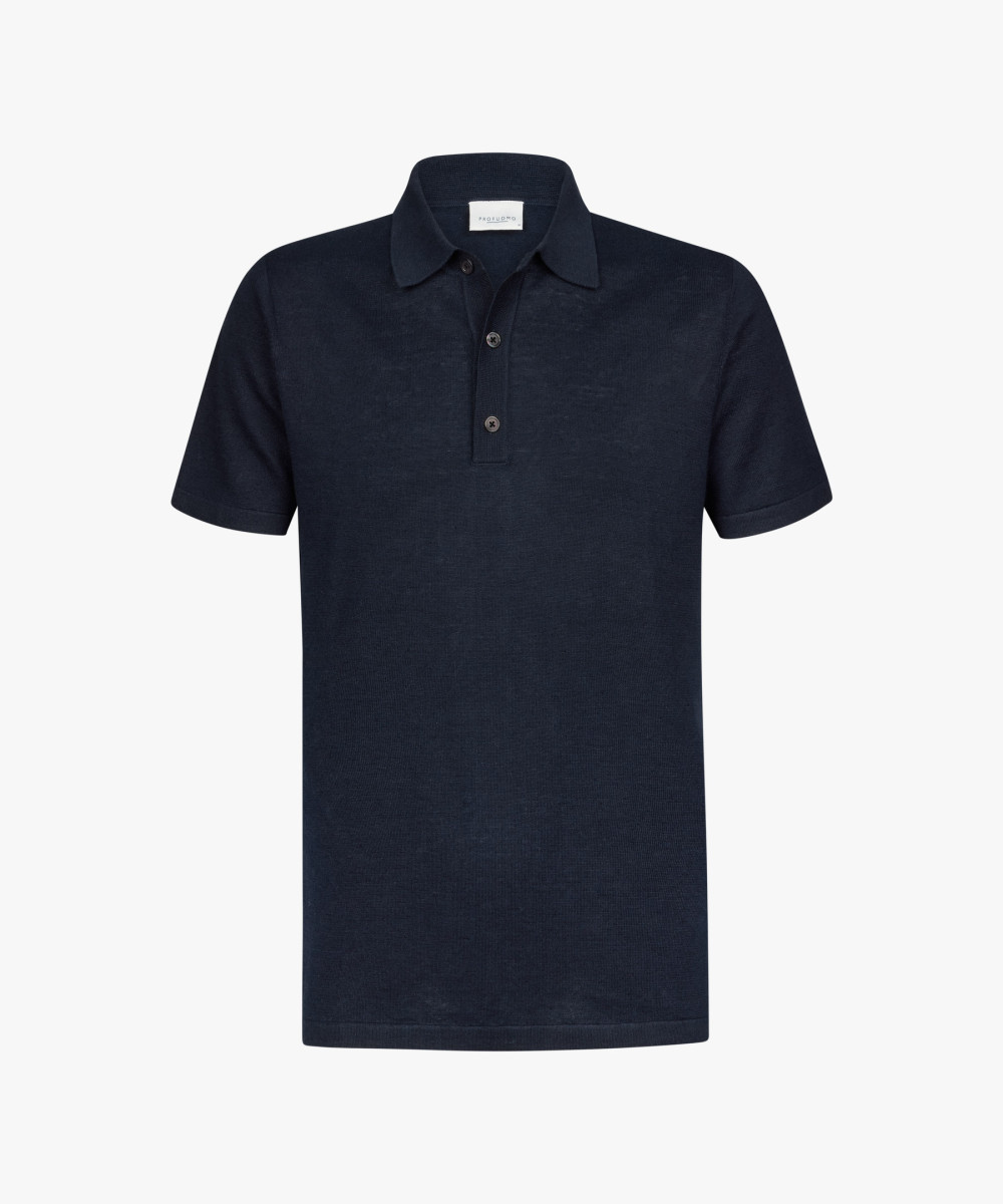 Herren Leinen-Poloshirt