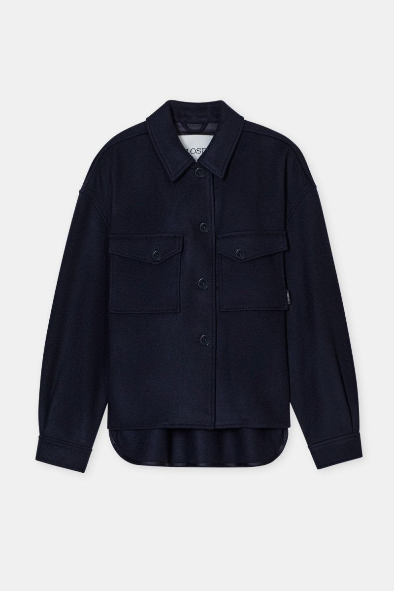 Damen Overshirt Schurwoll-Mix